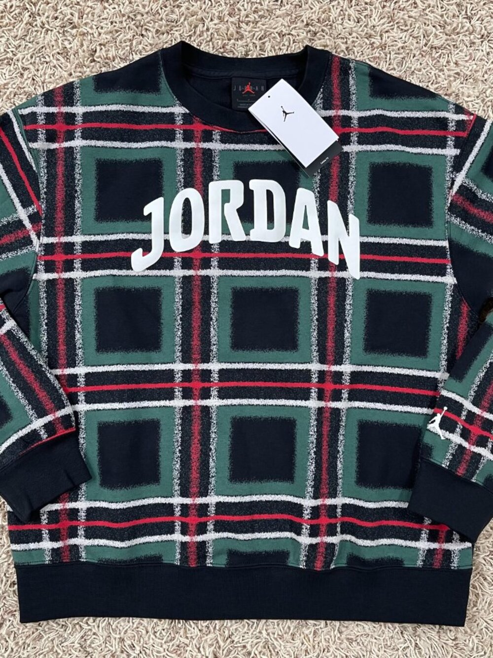 Jordan Women's Brooklyn Fleece Graphic Crew Neck Sweatshirt HM5498-341, Size S